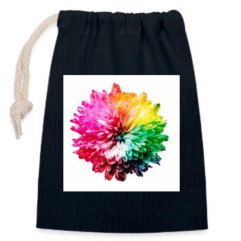 Regenbogen Blüte Explosion - Verschließbarer Geschenkbeutel aus Baumwolle (14x20cm) - Navy - Vorne