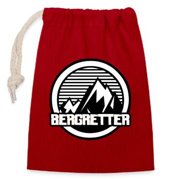 Bergsteiger - Bergretter - Bergrettung - Wanderung - Verschließbarer Geschenkbeutel aus Baumwolle (14x20cm) - Rot - Vorne
