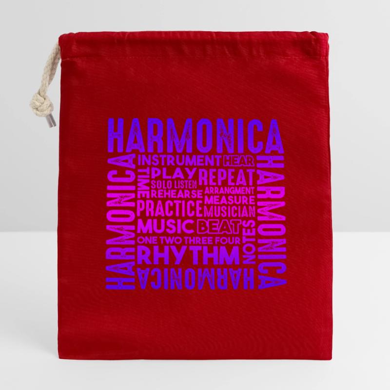 Harmonica Things About Harmonica Closable cotton gift bag (14x20cm)