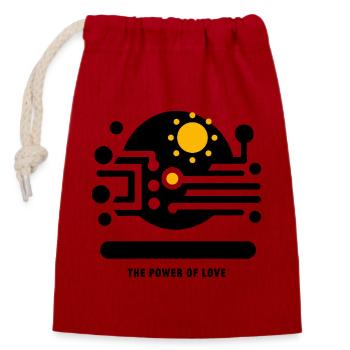 Le pouvoir de l’amour / V-Day - Sac cadeau en coton avec cordon (14 x 20 cm) - rouge - Devant