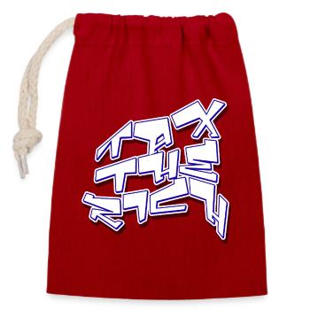 Taxer les riches - Sac cadeau en coton avec cordon (14 x 20 cm) - rouge - Devant