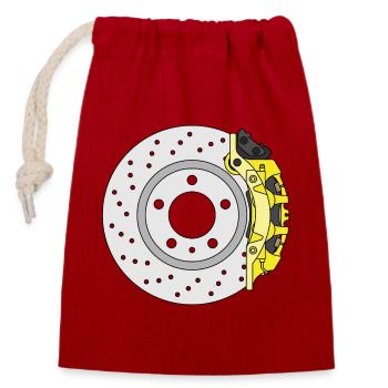 Yellow Rear Brake disc - Closable cotton gift bag (14x20cm) - red - Front