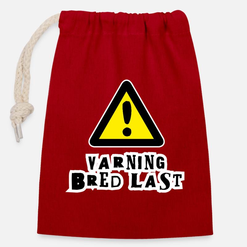 Wide Load Warning - Closable cotton gift bag (14x20cm) - red