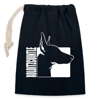 Xoloitzcuintle Profil Hund Hunde Wilsigns - Verschließbarer Geschenkbeutel aus Baumwolle (14x20cm) - Navy - Vorne