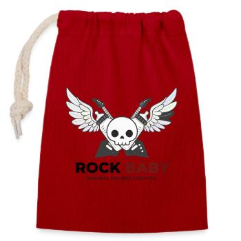 Rock Baby - Closable cotton gift bag (14x20cm) - red - Front
