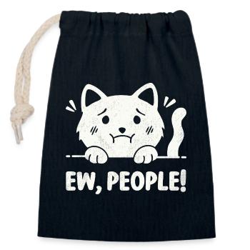 Ew, People! - Closable cotton gift bag (14x20cm) - navy - Front