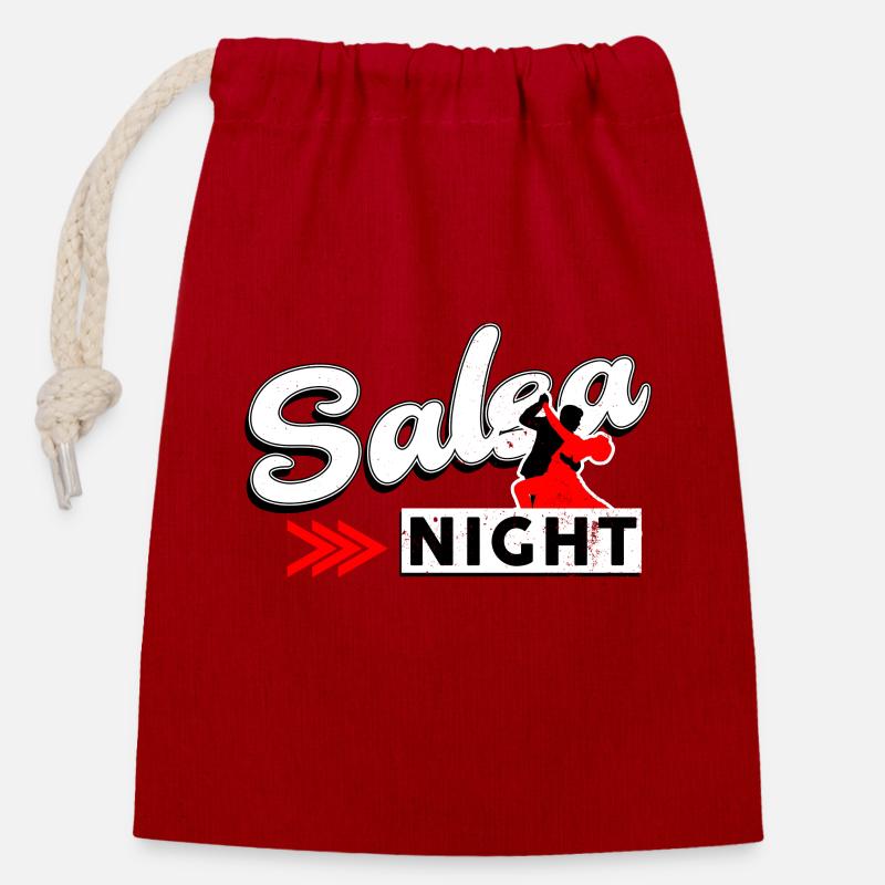 Salsa - Verschließbarer Geschenkbeutel aus Baumwolle (14x20cm) - Rot
