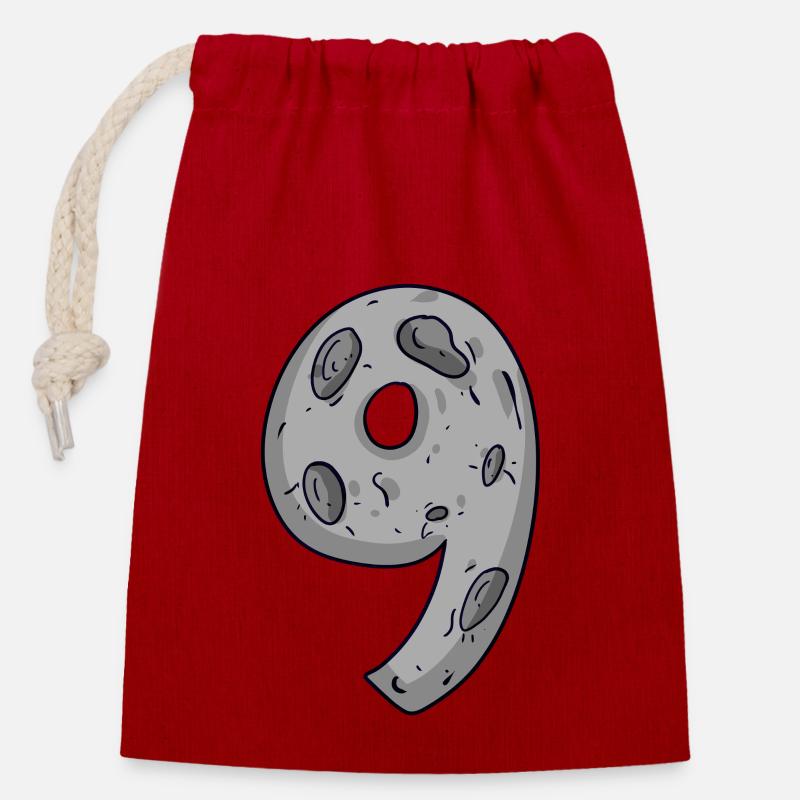 9 - Sac cadeau en coton avec cordon (14 x 20 cm) - rouge