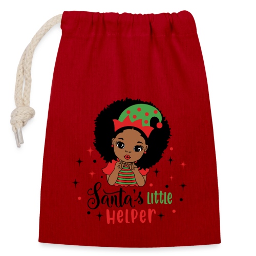 Christmas Fairy - Little Helper - Closable cotton gift bag (14x20cm)