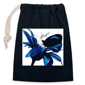 Blue Blossom Magic with Magic - Closable cotton gift bag (14x20cm) - navy - Front
