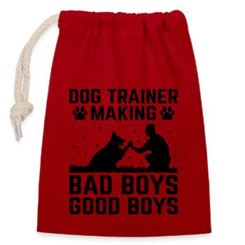 Hundetrainer Hundetraining Ausbildung Hunde Haustierpflege Pr - Verschließbarer Geschenkbeutel aus Baumwolle (14x20cm) - Rot - Vorne