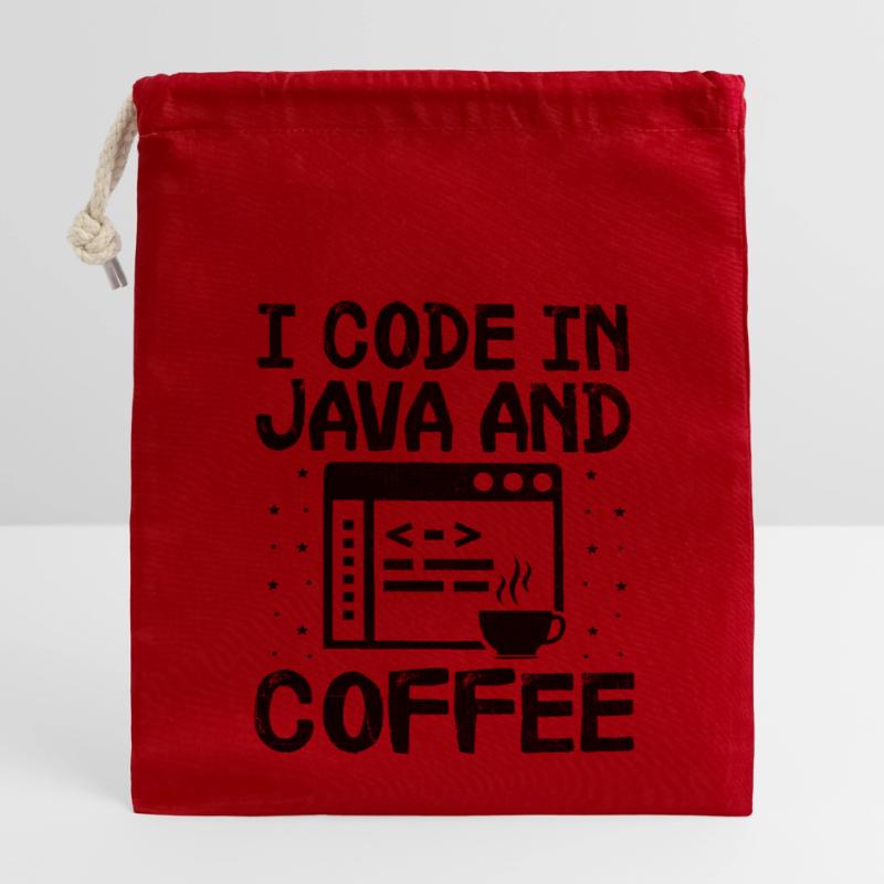 Coffee Coding Programmer Coder Developer Nerd Coff Closable cotton gift bag (14x20cm)