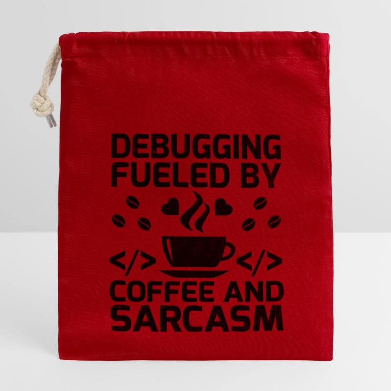 Coffee Coding Programmer Coder Developer Nerd Coff Closable cotton gift bag (14x20cm)