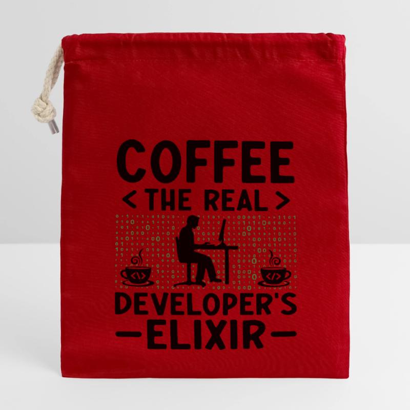 Kaffee-Codierung Programmierer Programmierer Entwickler Nerd Coff Verschließbarer Geschenkbeutel aus Baumwolle (14x20cm)