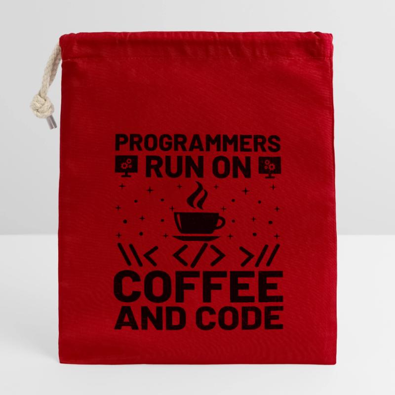 Coffee Coding Programmer Coder Developer Nerd Coff Closable cotton gift bag (14x20cm)