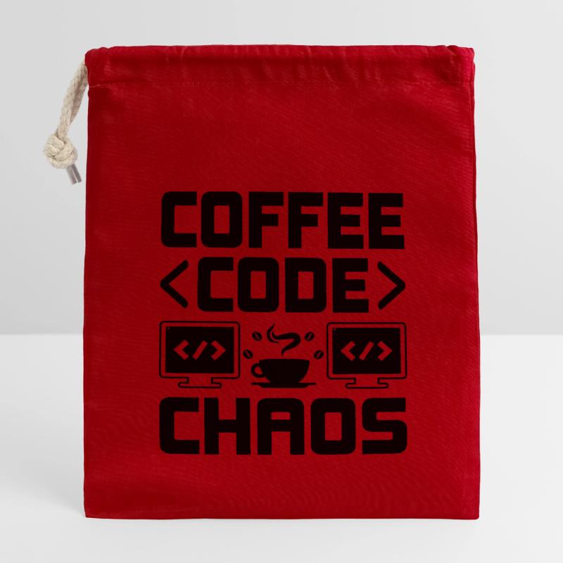 Coffee Coding Programmer Coder Developer Nerd Coff Closable cotton gift bag (14x20cm)