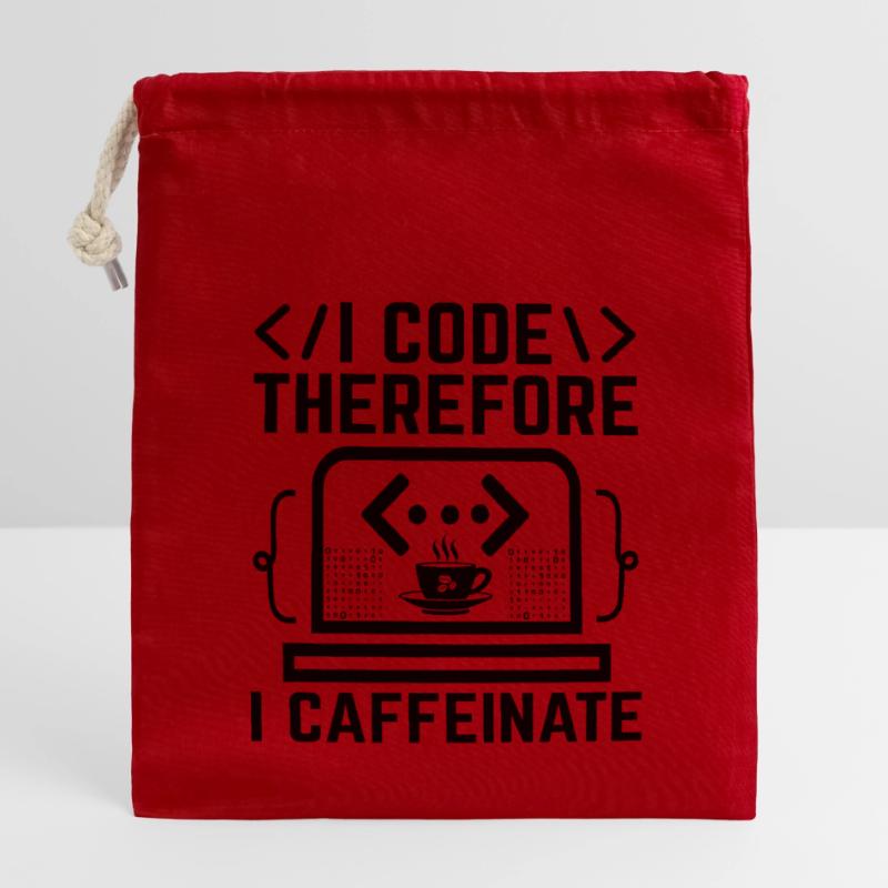 Coffee Coding Programmer Coder Developer Nerd Coff Closable cotton gift bag (14x20cm)