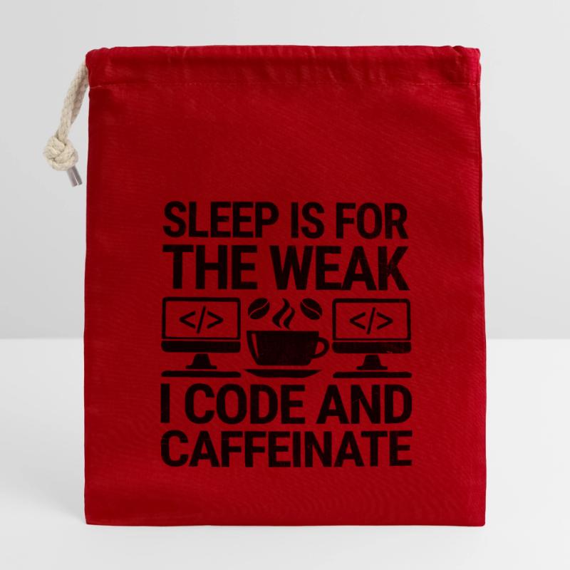 Coffee Coding Programmer Coder Developer Nerd Coff Closable cotton gift bag (14x20cm)