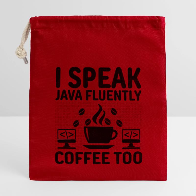 Coffee Coding Programmer Coder Developer Nerd Coff Closable cotton gift bag (14x20cm)