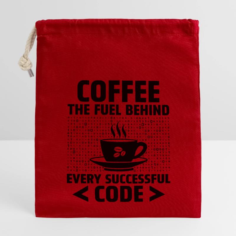 Coffee Coding Programmer Coder Developer Nerd Coff Closable cotton gift bag (14x20cm)