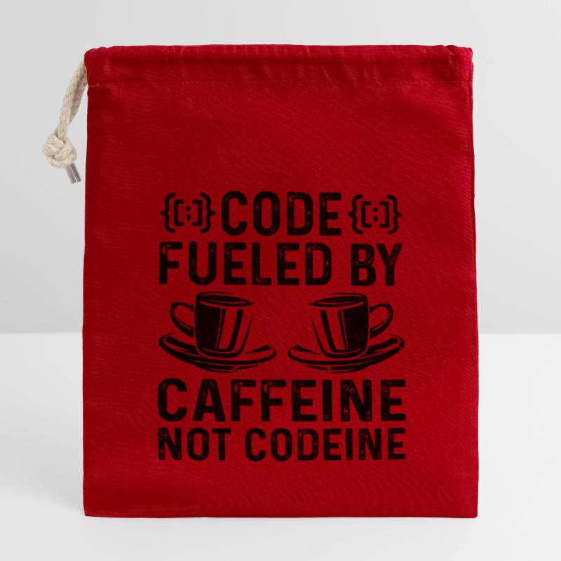 Coffee Coding Programmer Coder Developer Nerd Coff Closable cotton gift bag (14x20cm)
