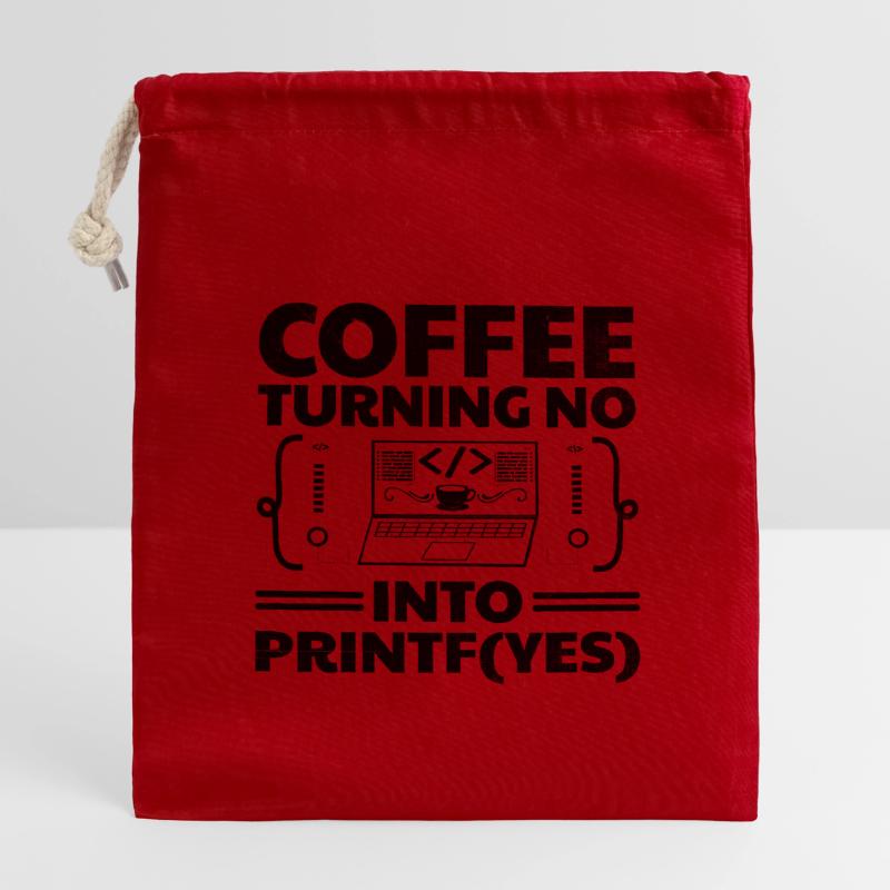 Coffee Coding Programmer Coder Developer Nerd Coff Closable cotton gift bag (14x20cm)