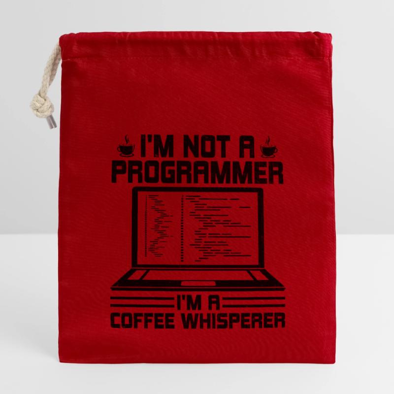 Coffee Coding Programmer Coder Developer Nerd Coff Closable cotton gift bag (14x20cm)