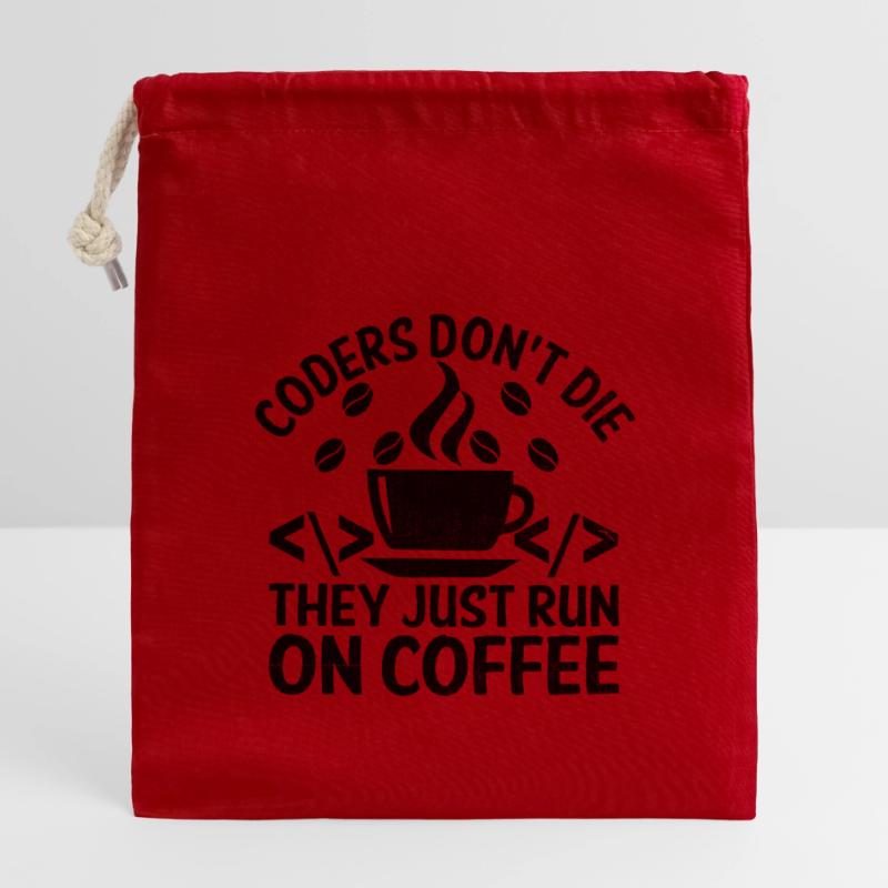 Coffee Coding Programmer Coder Developer Nerd Coff Closable cotton gift bag (14x20cm)