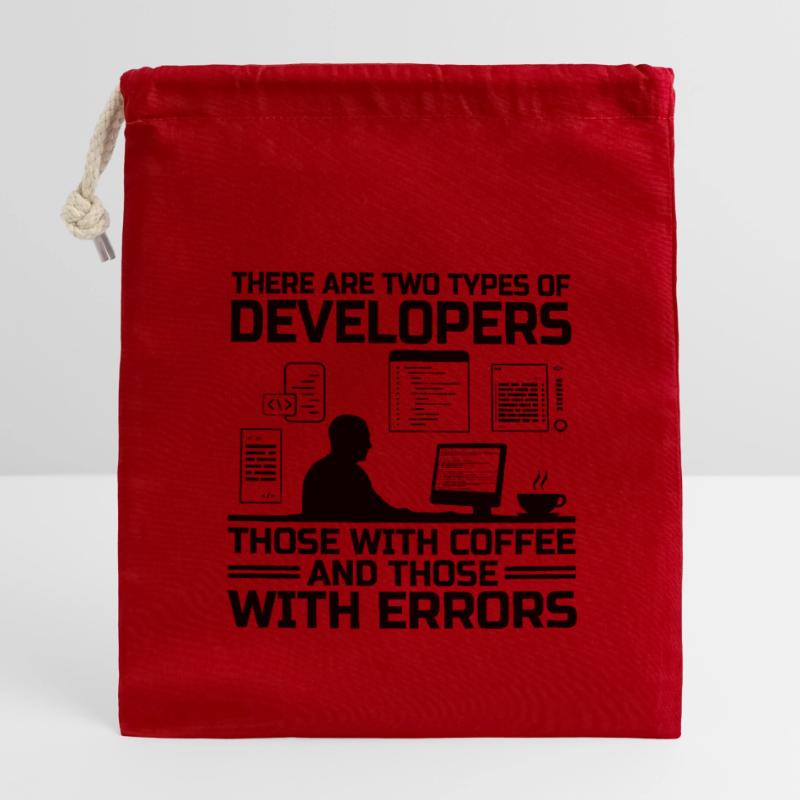 Coffee Coding Programmer Coder Developer Nerd Coff Closable cotton gift bag (14x20cm)