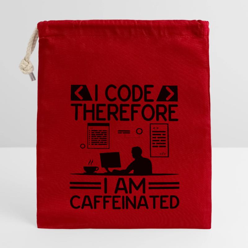 Coffee Coding Programmer Coder Developer Nerd Coff Closable cotton gift bag (14x20cm)