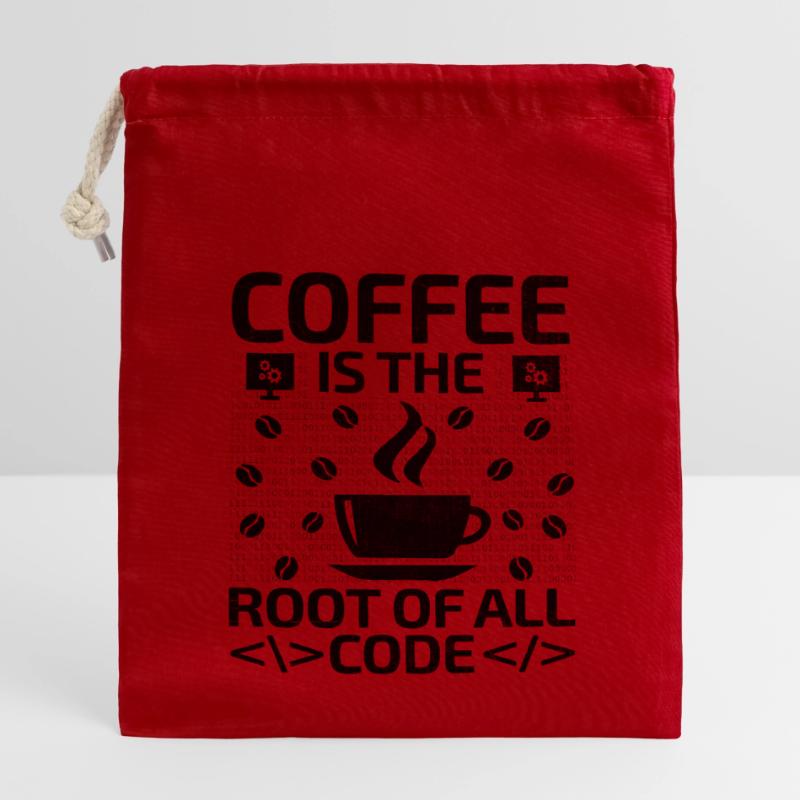 Coffee Coding Programmer Coder Developer Nerd Coff Closable cotton gift bag (14x20cm)