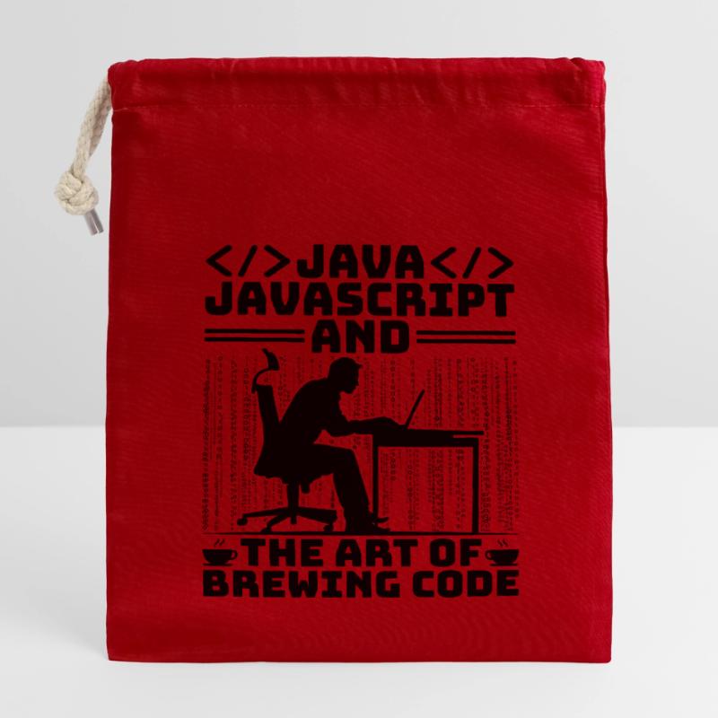 Coffee Coding Programmer Coder Developer Nerd Coff Closable cotton gift bag (14x20cm)