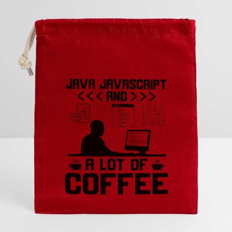 Coffee Coding Programmer Coder Developer Nerd Coff Closable cotton gift bag (14x20cm)