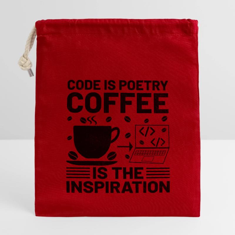 Kaffee-Codierung Programmierer Programmierer Entwickler Nerd Coff Verschließbarer Geschenkbeutel aus Baumwolle (14x20cm)