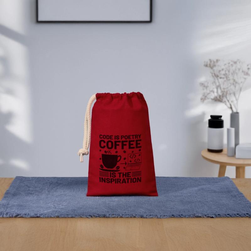 Coffee Coding Programmer Coder Developer Nerd Coff Closable cotton gift bag (14x20cm)