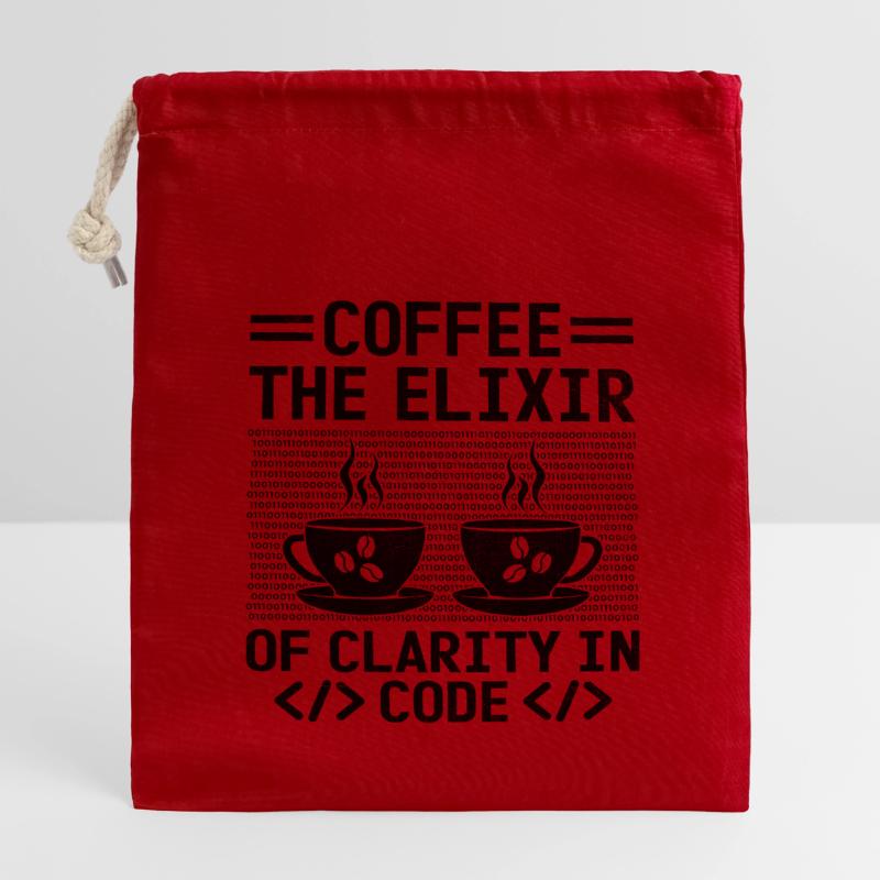 Coffee Coding Programmer Coder Developer Nerd Coff Closable cotton gift bag (14x20cm)