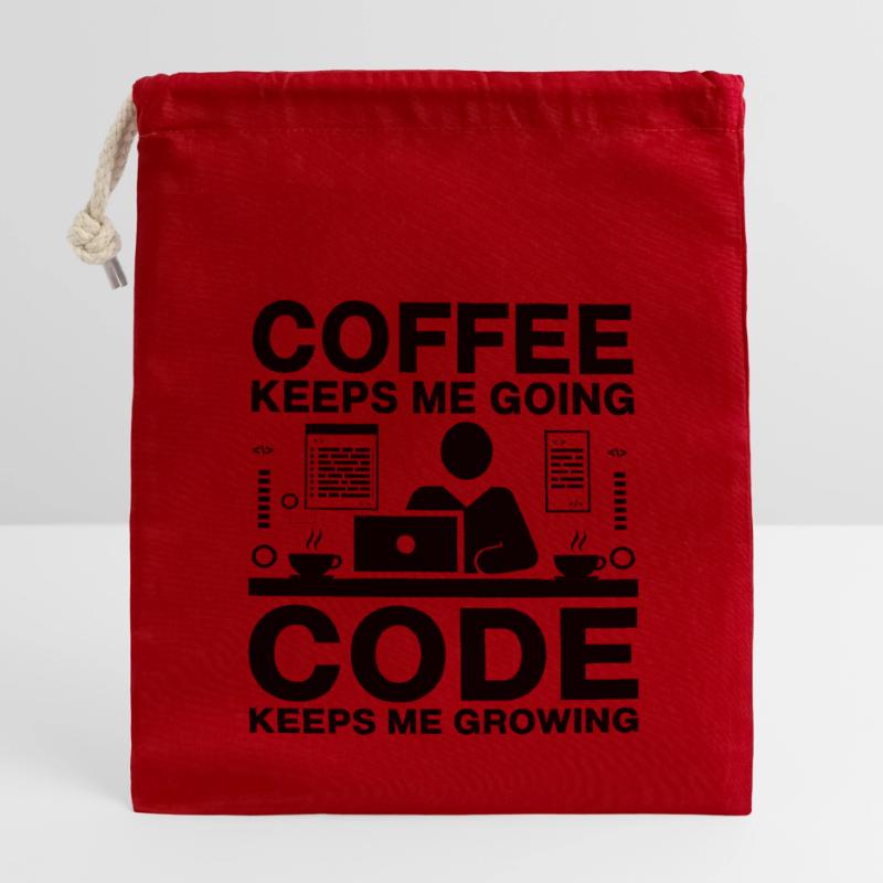 Kaffee-Codierung Programmierer Programmierer Entwickler Nerd Coff Verschließbarer Geschenkbeutel aus Baumwolle (14x20cm)
