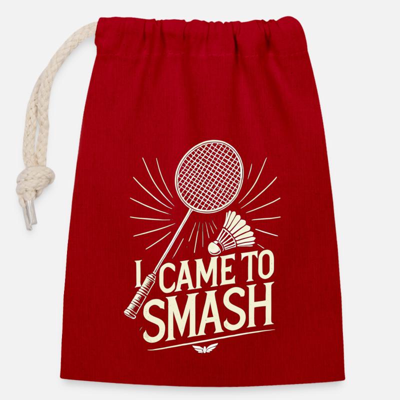I Came To Smash - Verschließbarer Geschenkbeutel aus Baumwolle (14x20cm) - Rot