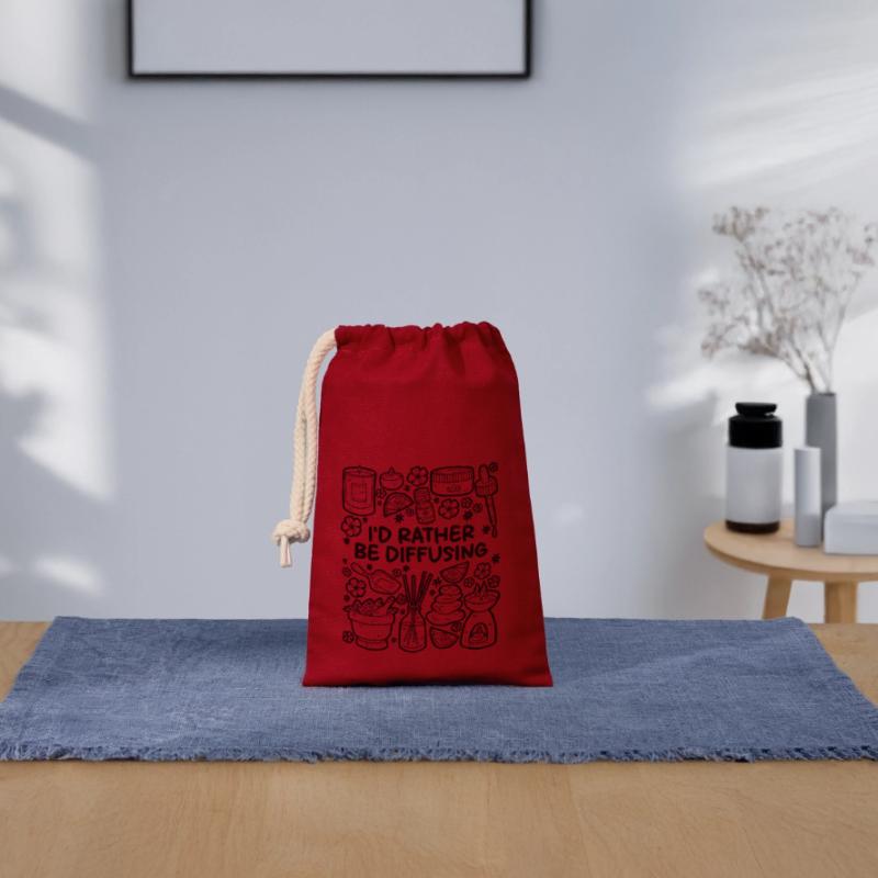 I’d Rather Be Diffusing – Aromatherapie Verschließbarer Geschenkbeutel aus Baumwolle (14x20cm)