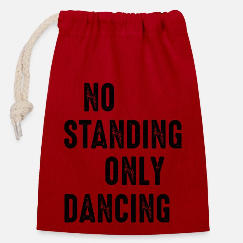 Dancing Dance Music - Verschließbarer Geschenkbeutel aus Baumwolle (14x20cm) - Rot