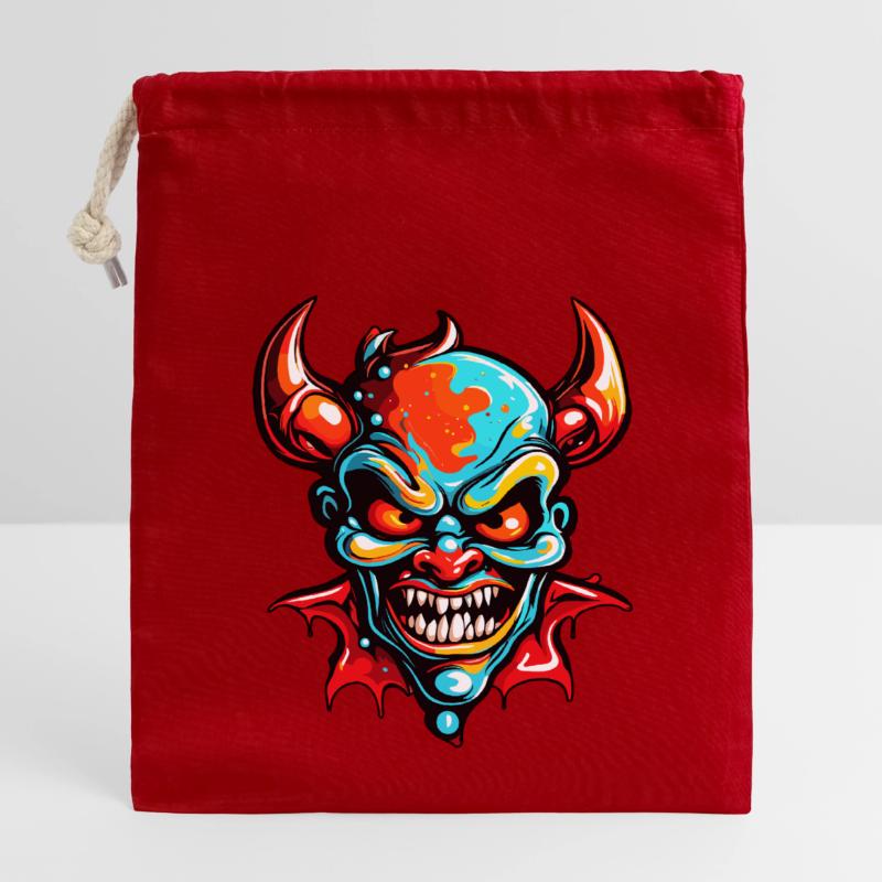 Devil / Hell / Horror / Devilish / Evil Closable cotton gift bag (14x20cm)