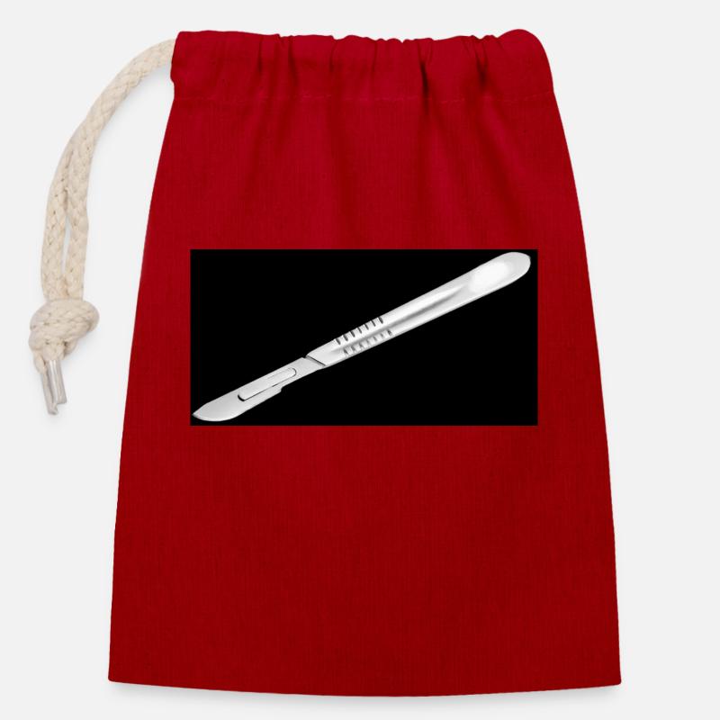 Lancet - Closable cotton gift bag (14x20cm) - red