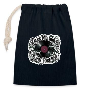 Dark Melodies Spin Forever - Closable cotton gift bag (14x20cm) - navy - Front