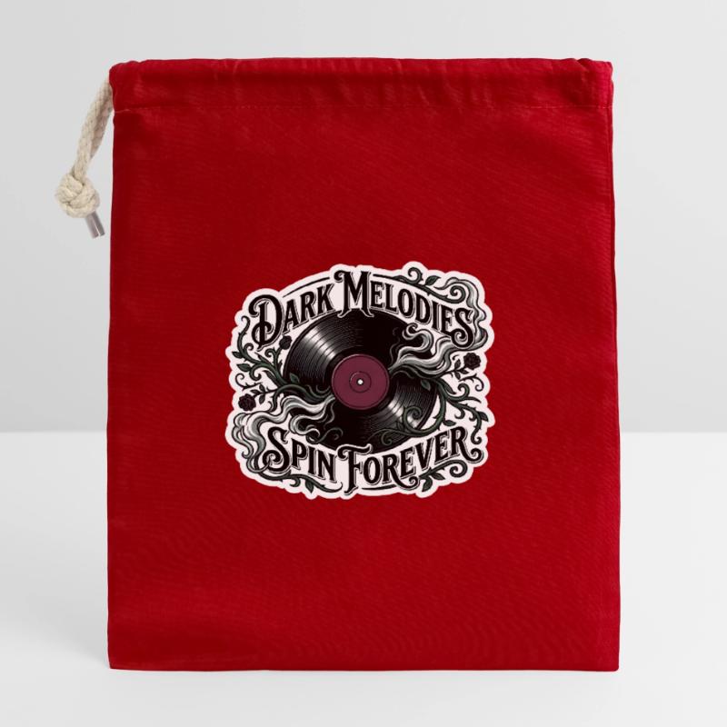 Dark Melodies Spin Forever Sac cadeau en coton avec cordon (14 x 20 cm)