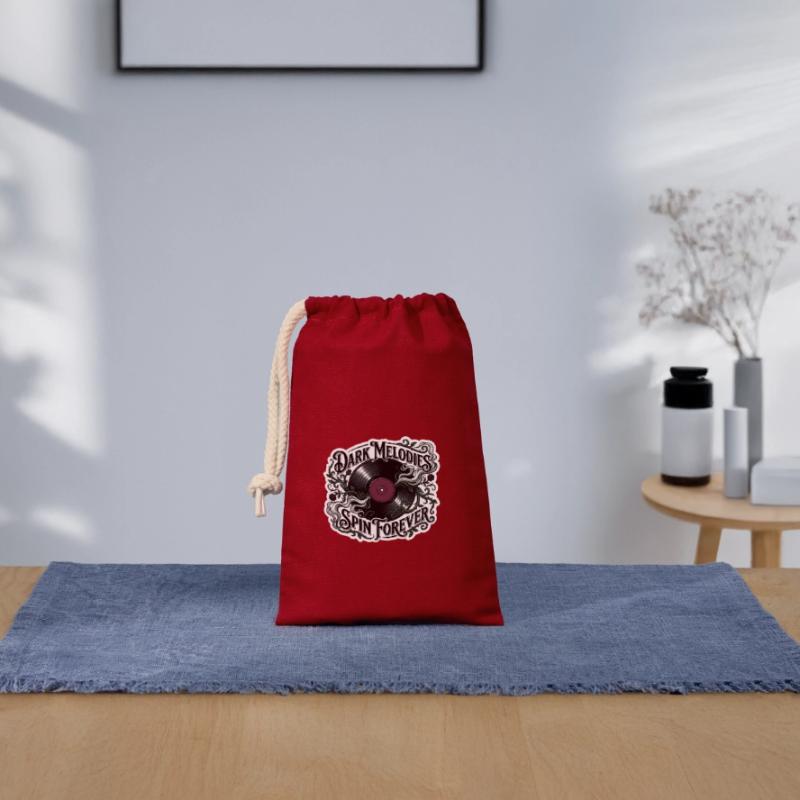 Dark Melodies Spin Forever Sac cadeau en coton avec cordon (14 x 20 cm)