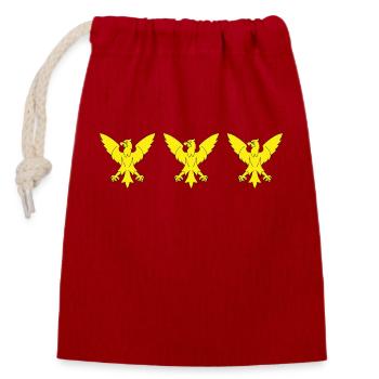 Eagle of Caernarfonshire - Closable cotton gift bag (14x20cm) - red - Front