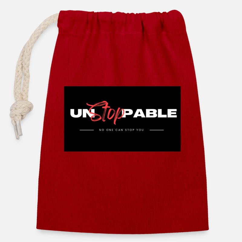 Imparable - Sac cadeau en coton avec cordon (14 x 20 cm) - rouge
