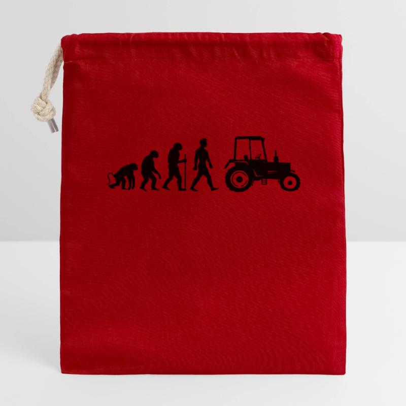 Tractor Evolution Closable cotton gift bag (14x20cm)