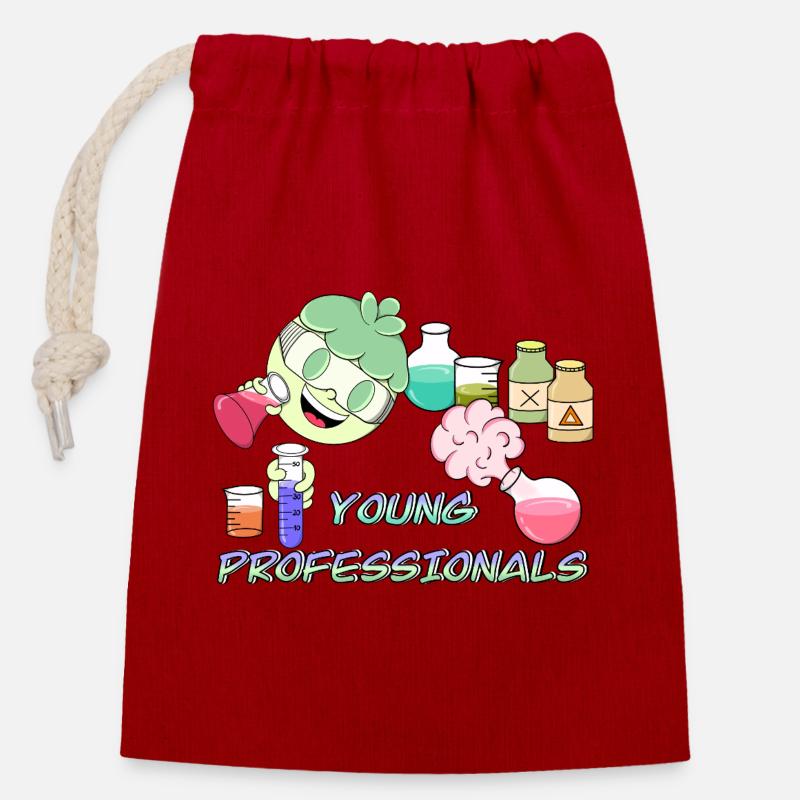 Young Professionals - Verschließbarer Geschenkbeutel aus Baumwolle (14x20cm) - Rot