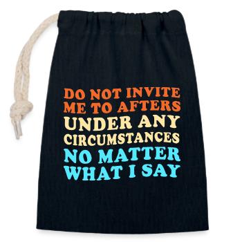 Techno House Electro Festival Hardstyle EDM - Closable cotton gift bag (14x20cm) - navy - Front